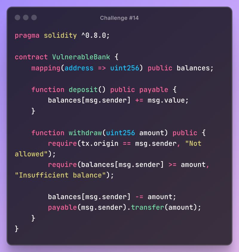 Illustration for tx.origin Misuse